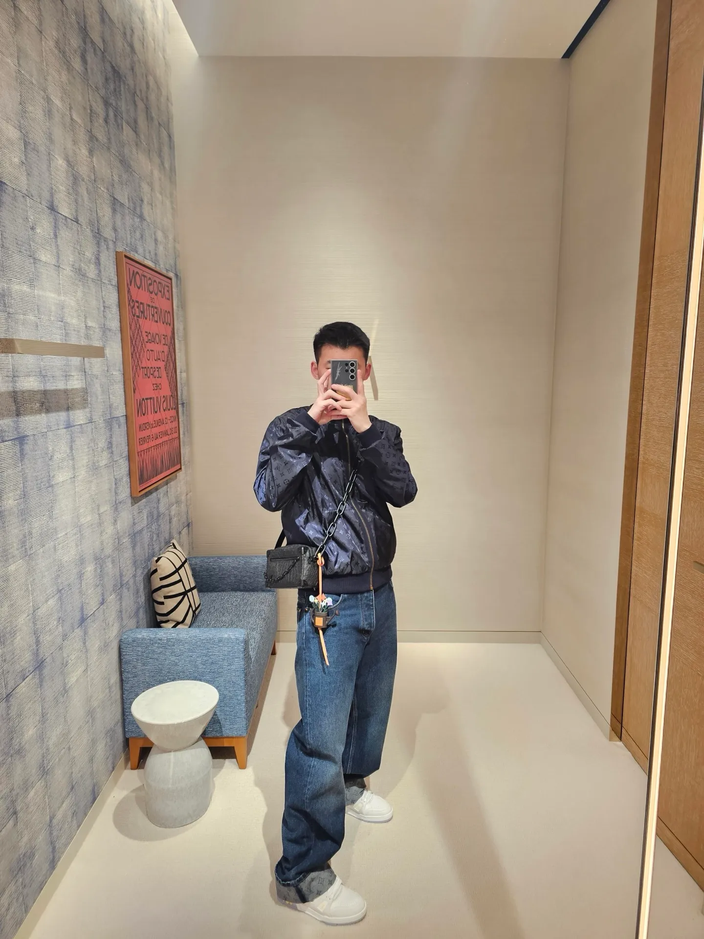 Louis Vuitton/Louis Vuitton cuffed presbyopic skateboard jeans